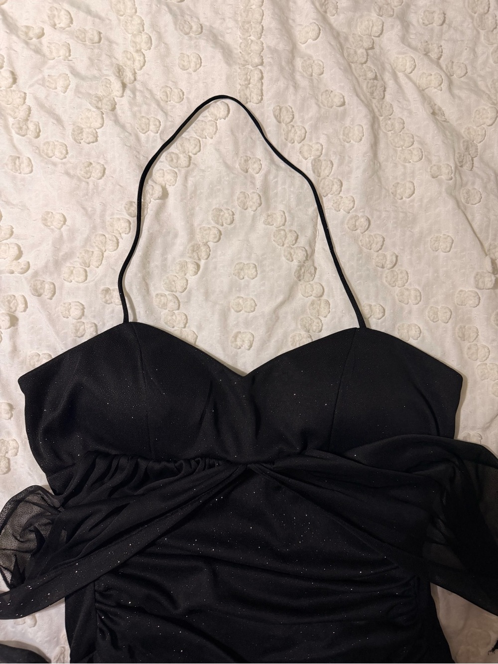Black Y2K Halter Glitter Fairy Dress [Small] - Picture 9 of 16